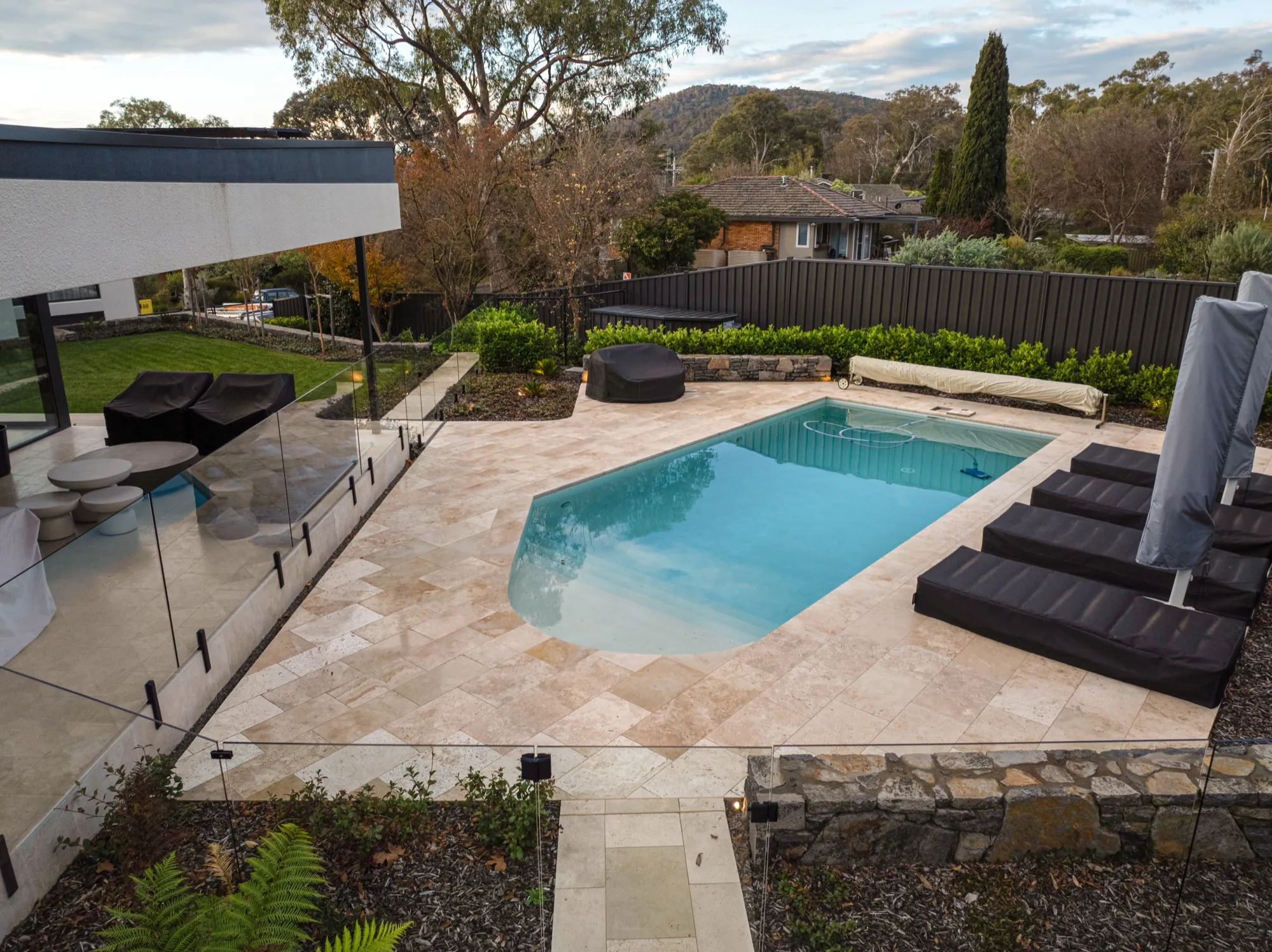 Hackett pool area from above